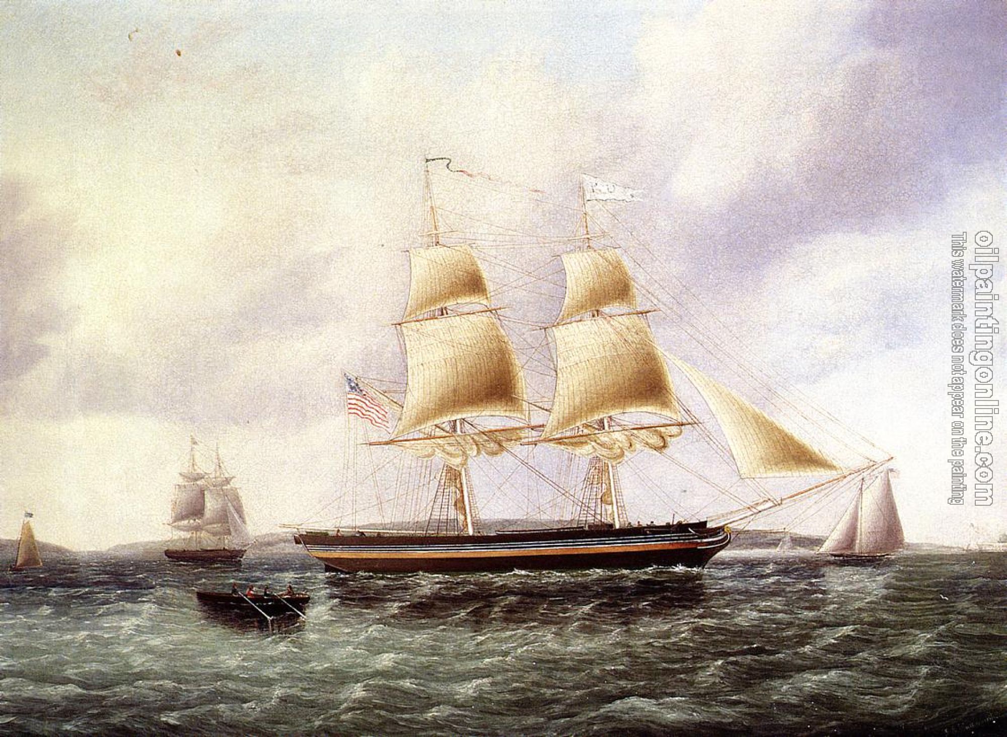 James E Buttersworth - American Brig off New York